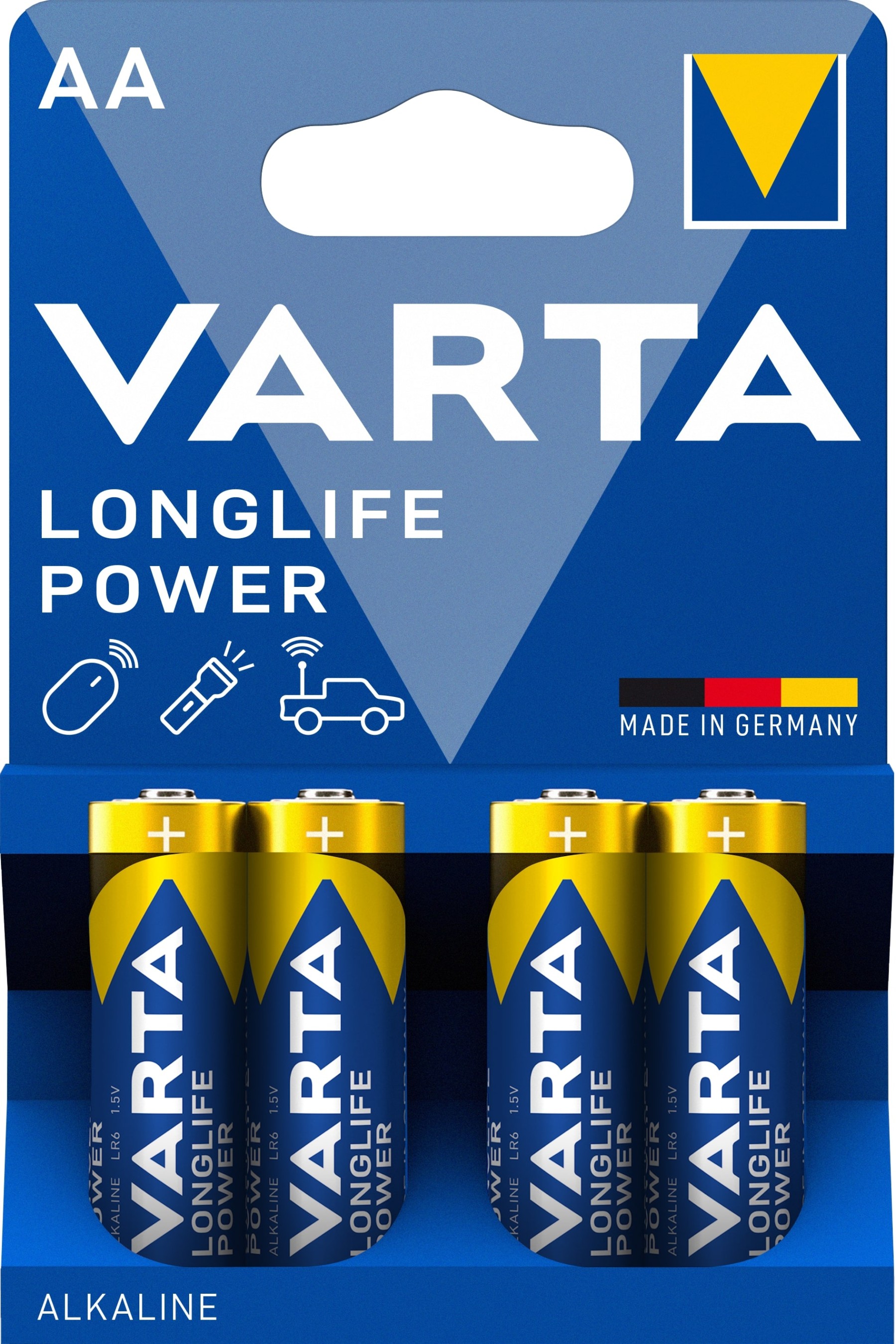 VARTA Longlife Power AA Batteries Pack of 4